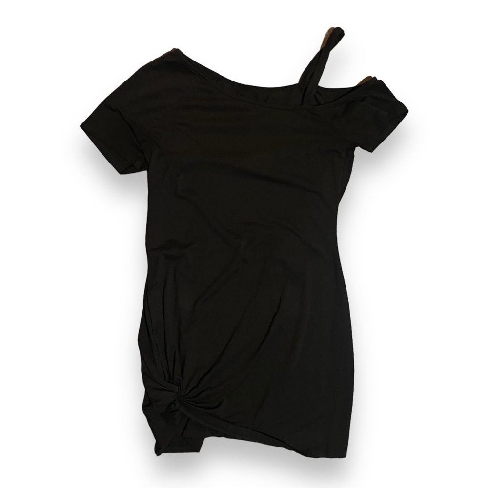 Black T-Shirt Dress | XS